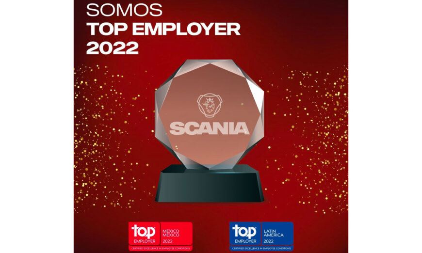 Scania México recibe por tercer año consecutivo la certificación Top Employer 2022