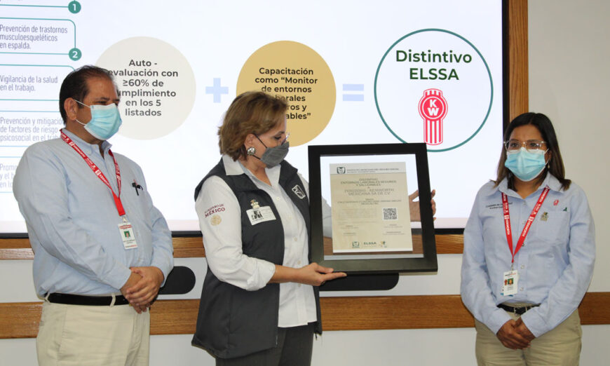Kenworth Mexicana recibe Distintivo ELSSA por parte del IMSS
