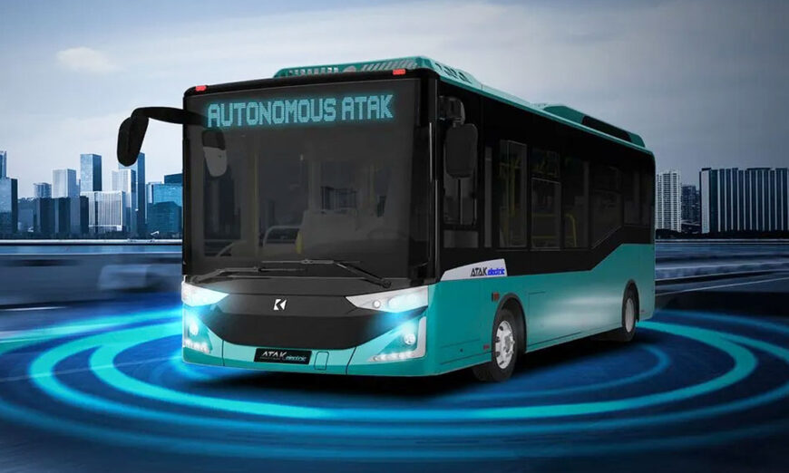 El autobús e-ATAK Autónomo de Karzan, muestra la tecnología líder de la nueva era