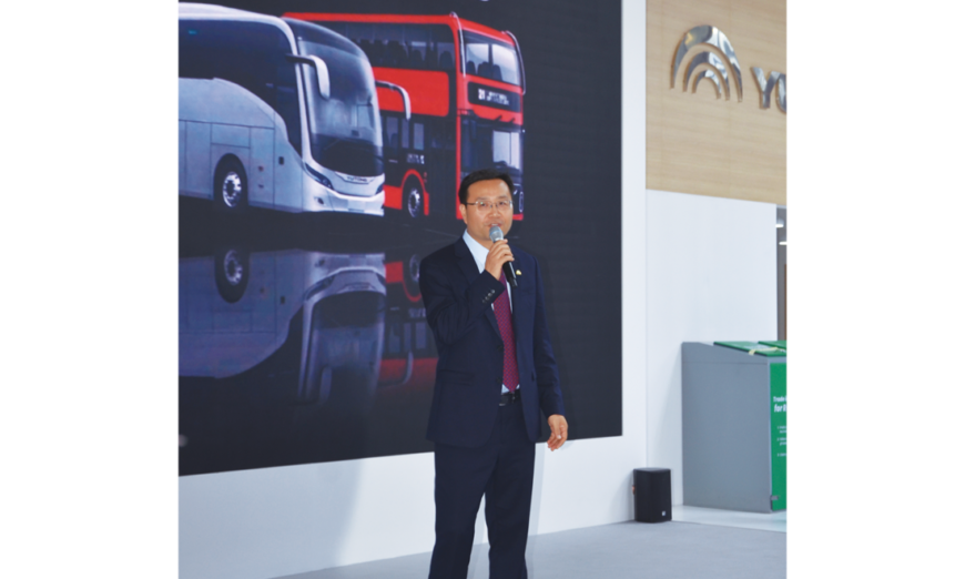 Yutong presentó en Busworld Europe 2023 cuatro últimos modelos eléctricos de batería de alta gama