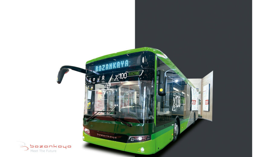 Bozancaya presenta la 3ª generación de su autobús 100% eléctrico de 122 metros, en Busworld Turkiye